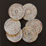 Upcycled Paper Natural Round Coasters