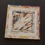 Upcycled Paper Natural Square Coasters