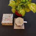 Upcycled Paper Natural Square Coasters