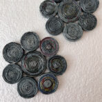 Upcycled Paper Natural Indigo Flower Coasters