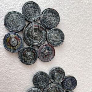 Upcycled Paper Natural Indigo Flower Coasters