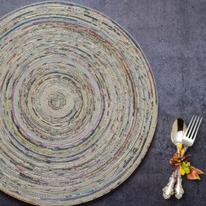 Handcrafted Paper Natural Round Dinner Mats