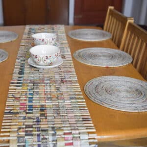 Handcrafted Paper Natural Round Dinner Mats