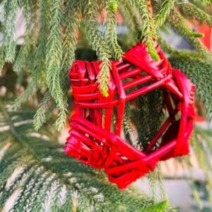 Organic, Sustainable Christmas Festive Star of Hope - red