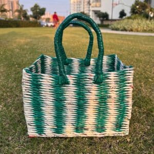 Christmas Green Basket Bag