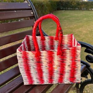 Christmas Red Basket Bag